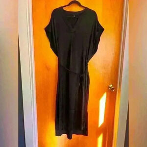 Banana Republic Factory Satin Shirt dress in black- Size XXL TALL